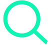 An icon of a large magnifying glass