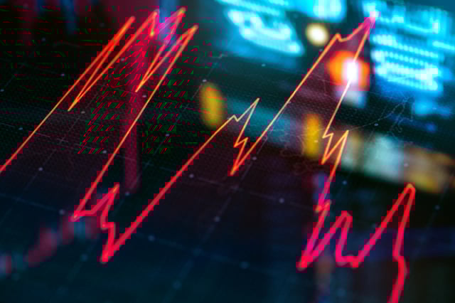 Colourful line graph image